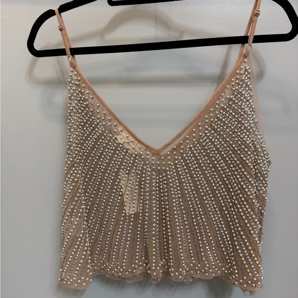 Anthropologie Sheer Embellished Cami - Picture 3 of 7